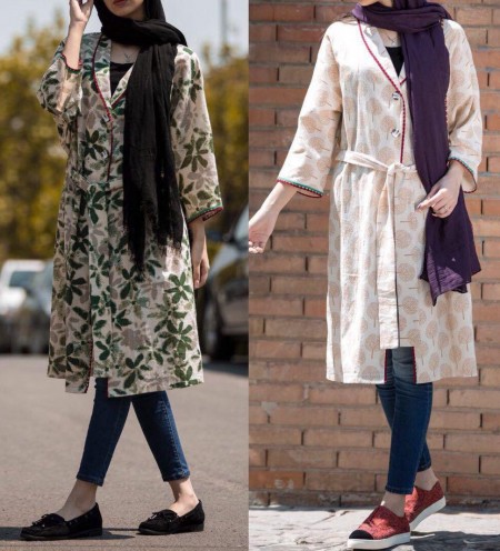 مدل مانتوهای اسپرت و طرح دار ایرانی بلند